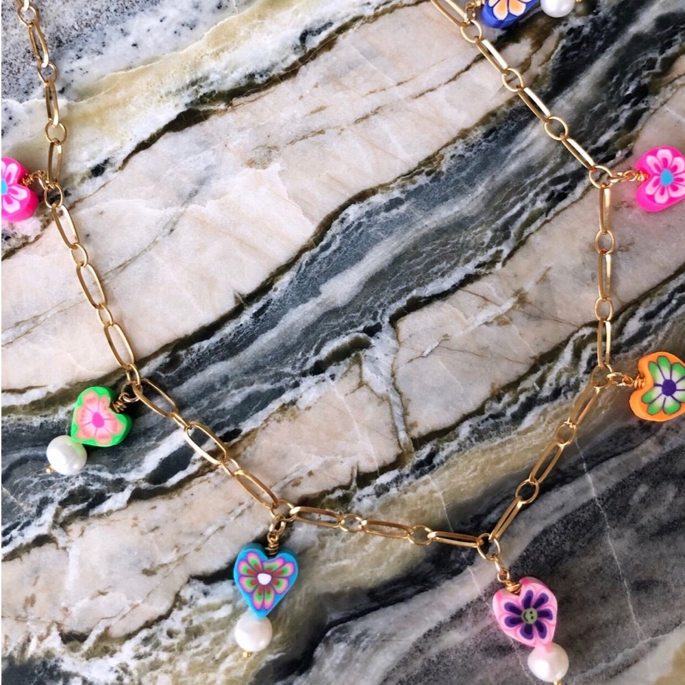 Notte Jewelry make you smiley heart necklace